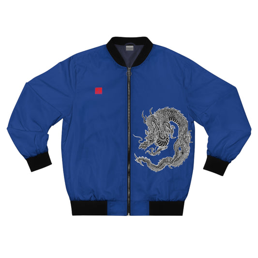 JAPANESE Guardian Dragon Bomber Jacket - Blue