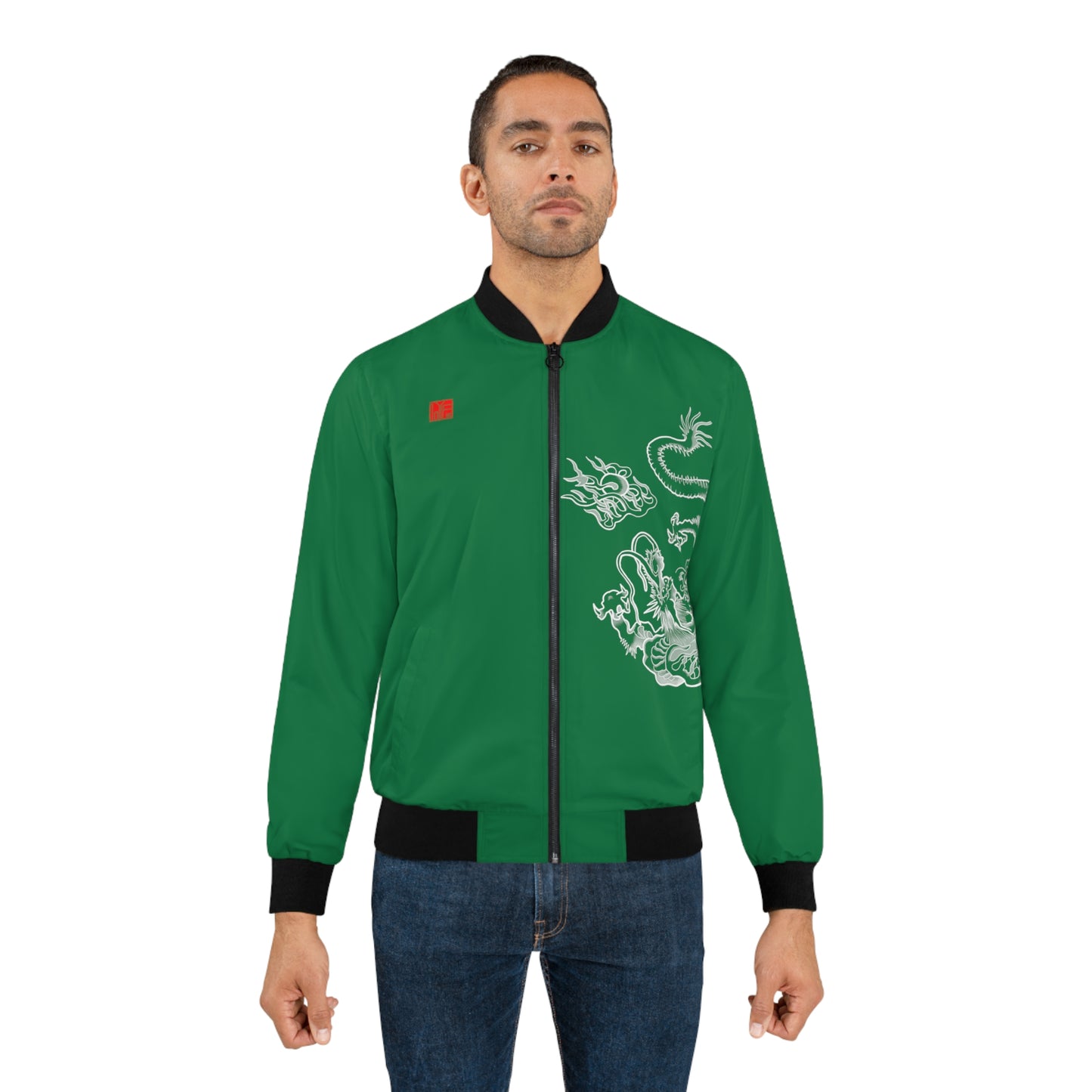 KOREAN Royal Dragon Bomber Jacket - Green