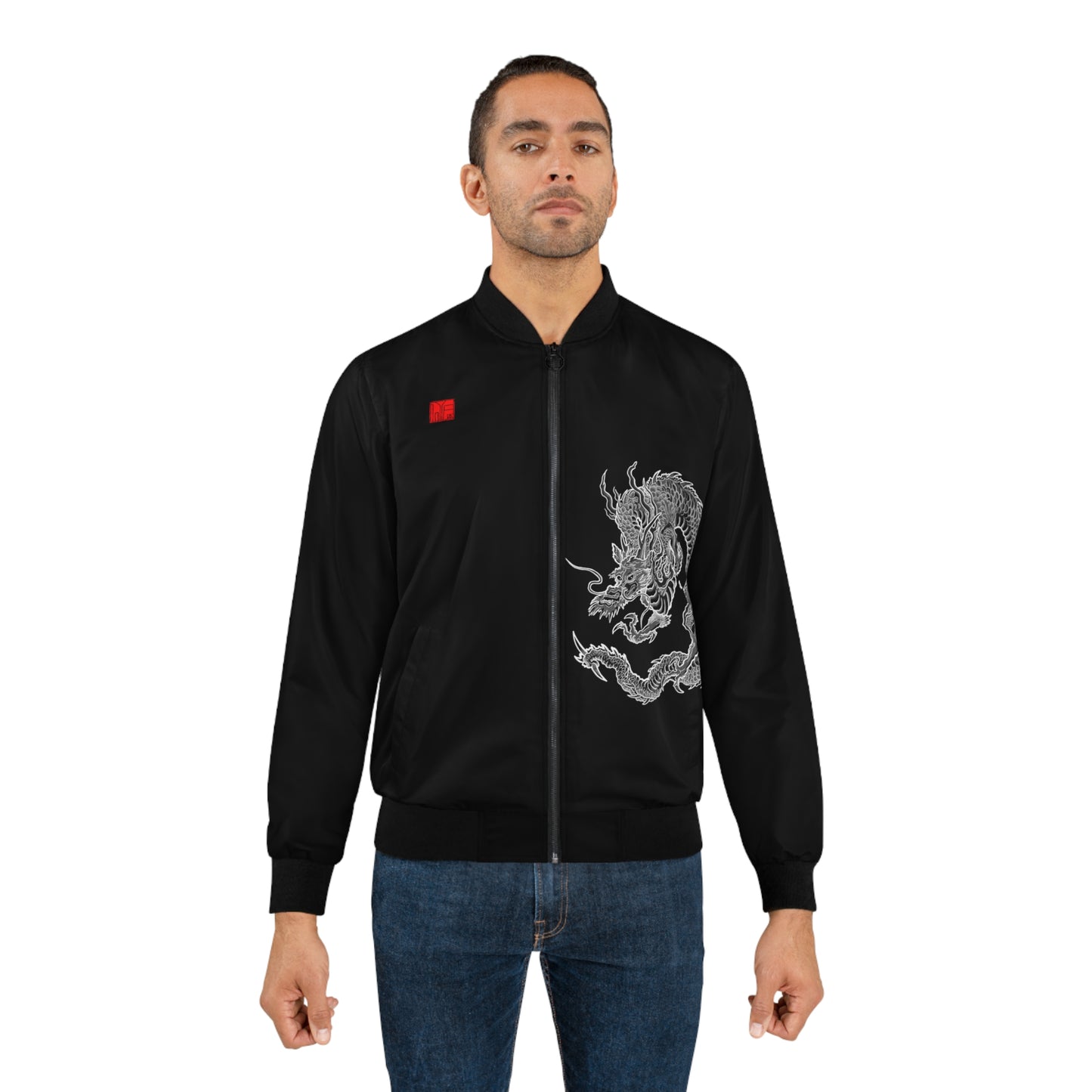 JAPANESE Guardian Dragon Bomber Jacket - Black