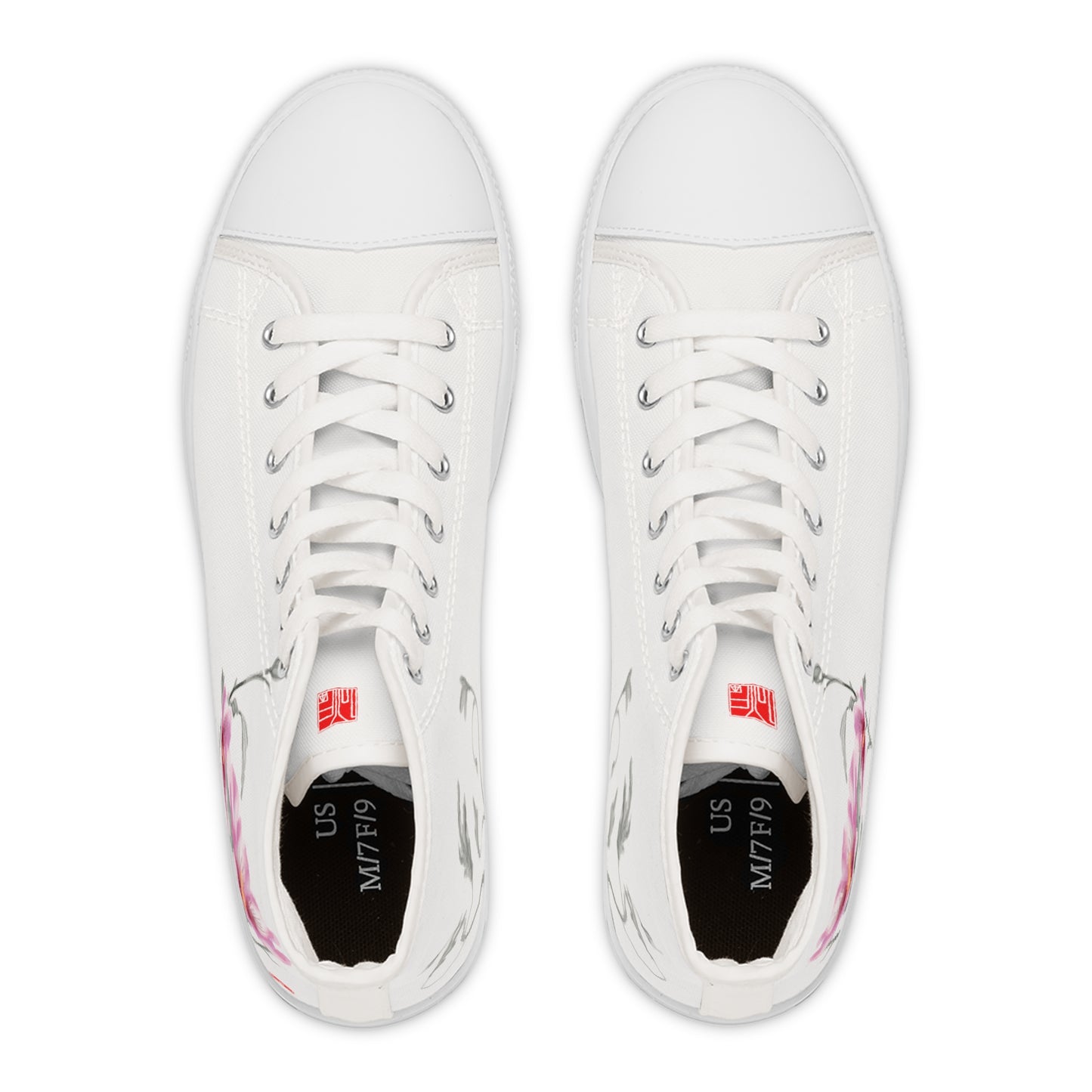 Korean 무궁화 Korean Rose - Women's High Top Sneakers