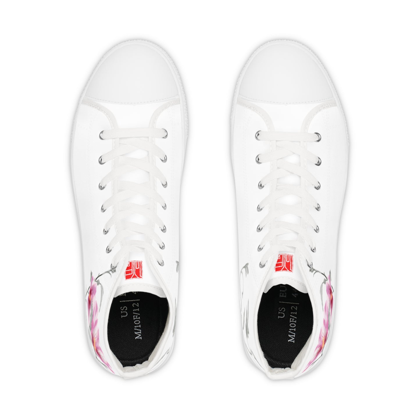 Korean 무궁화 Korean Rose - Men's High Top Sneakers
