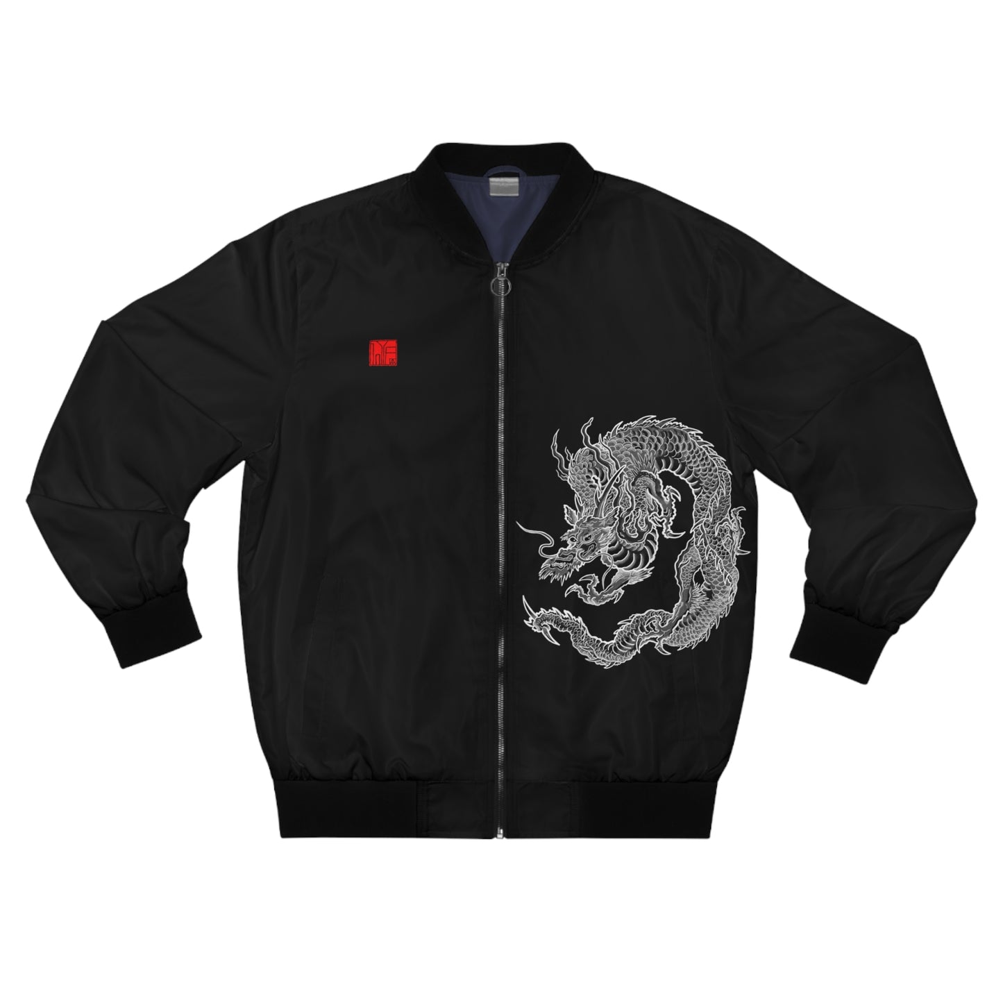 JAPANESE Guardian Dragon Bomber Jacket - Black