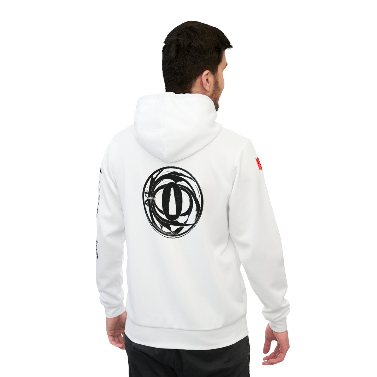 Japanese Hoodie - Tsuba Symbol and Japanese Calligraphy Hoodie