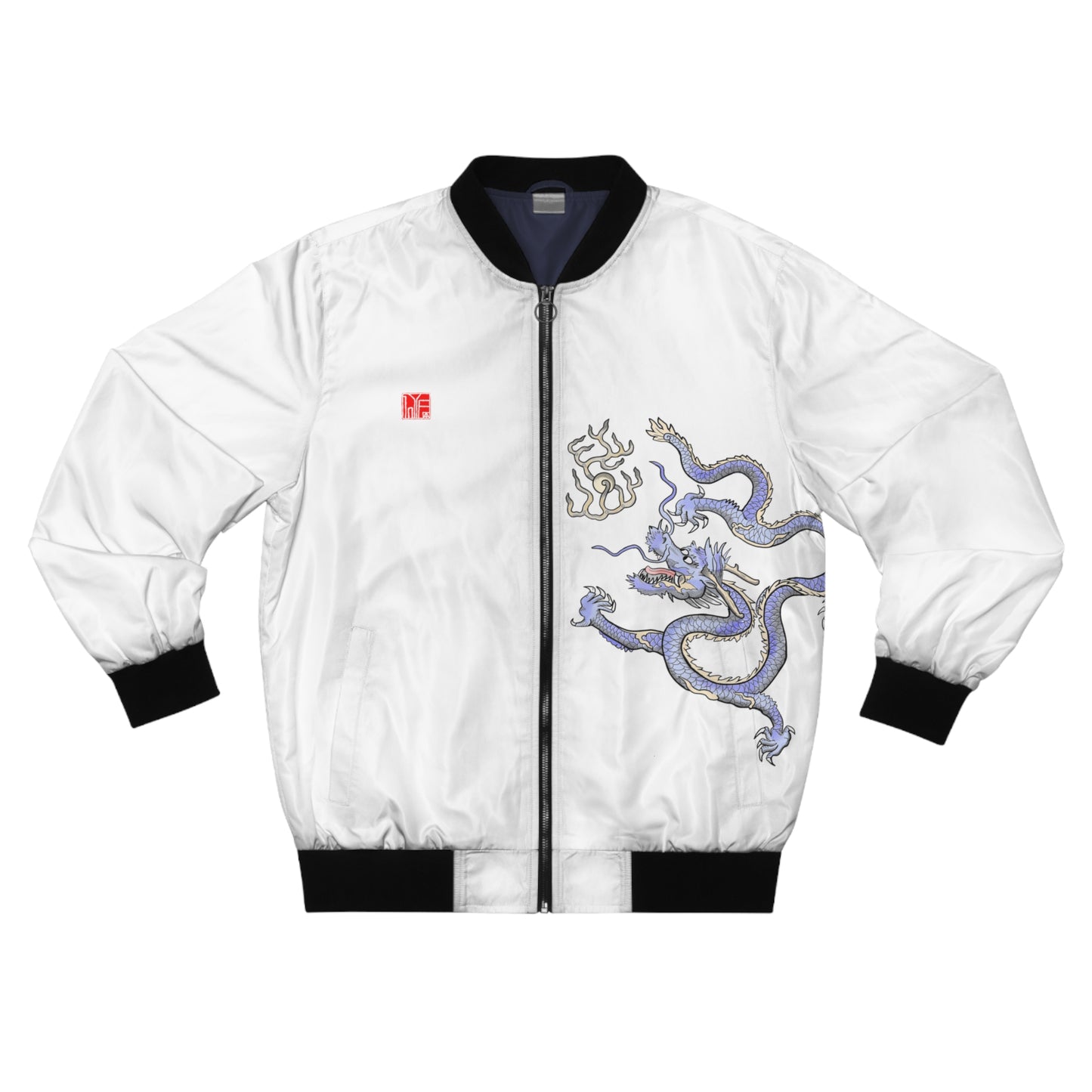 Chinese Imperial Dragon Bomber Jacket - White/Colour