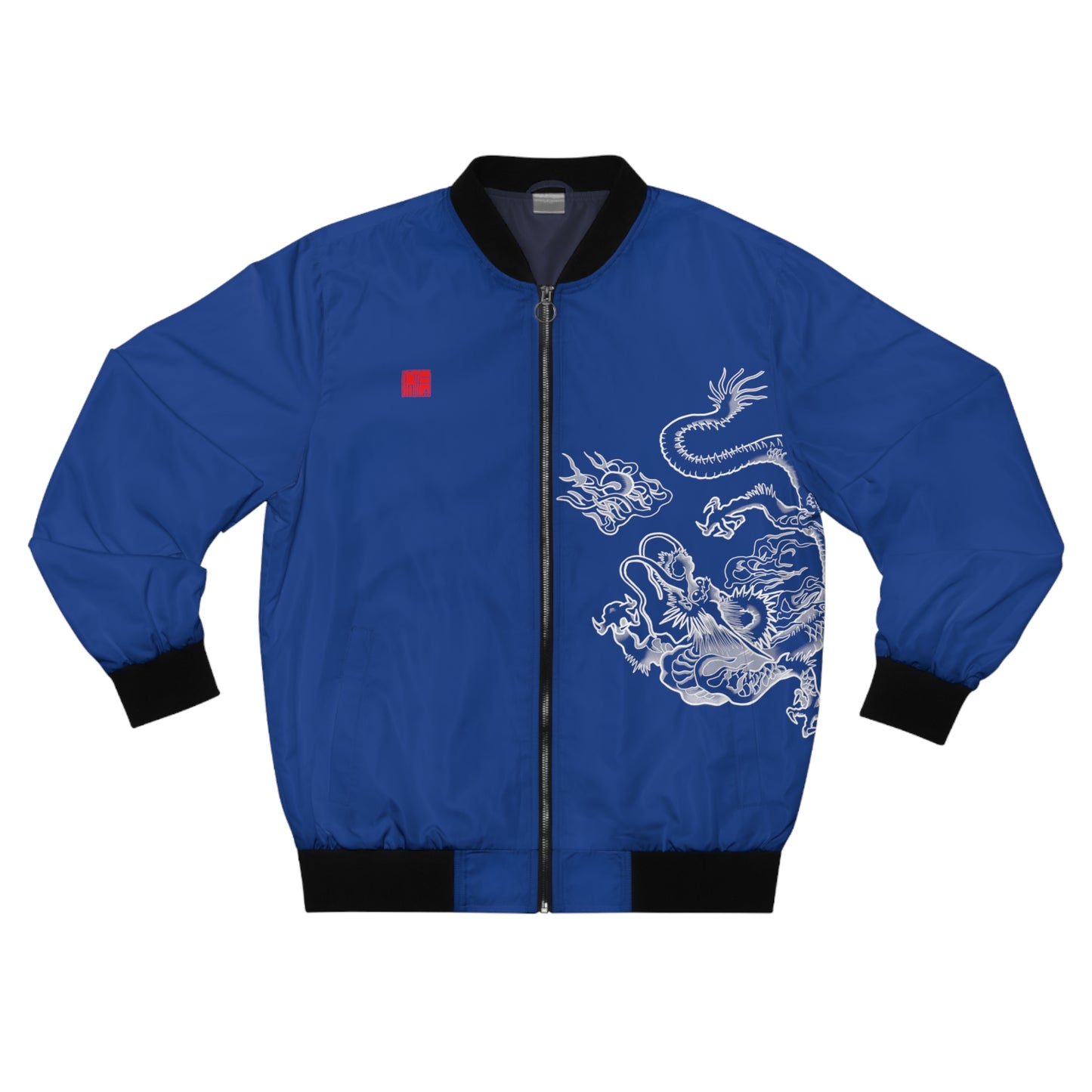 KOREAN Royal Dragon Bomber Jacket - Blue