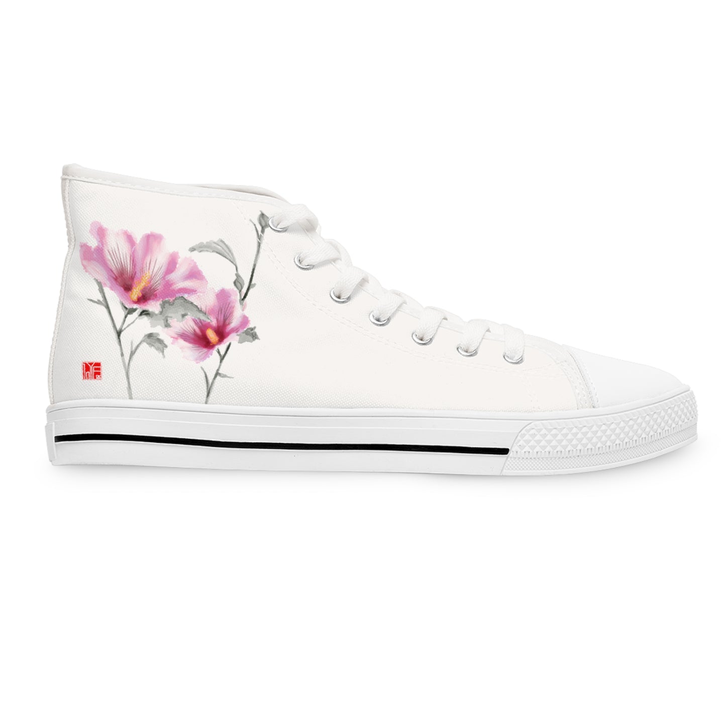 Korean 무궁화 Korean Rose - Women's High Top Sneakers