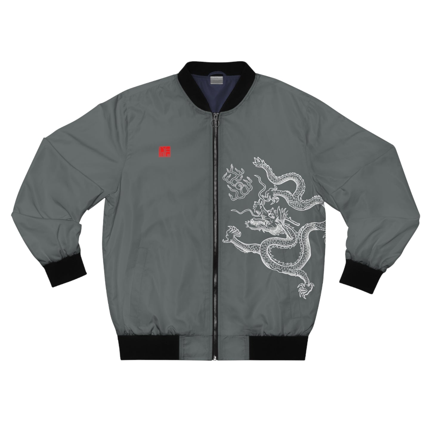 CHINESE Imperial Dragon Bomber Jacket - Grey