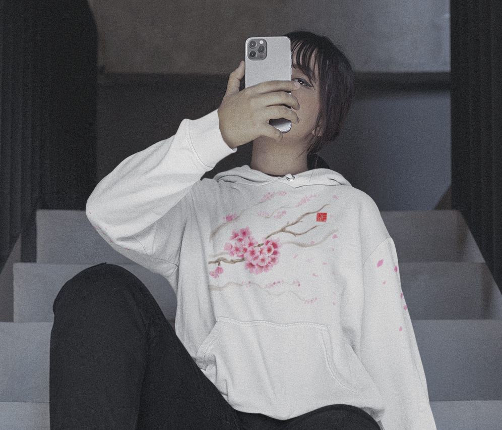 Japanese さくら Cherry Blossom - Unisex Hoodie - COLOUR