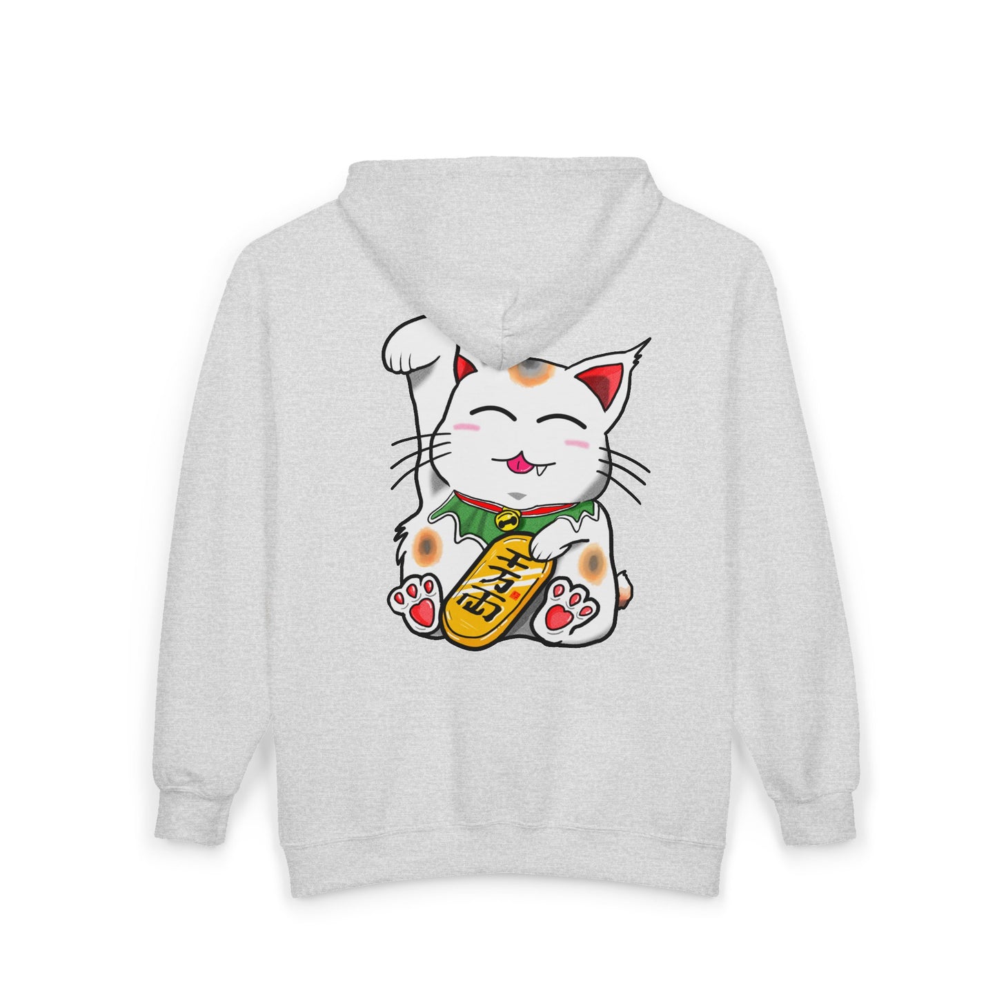 Cute Cat Maneki-Neko Full Zip Hoody