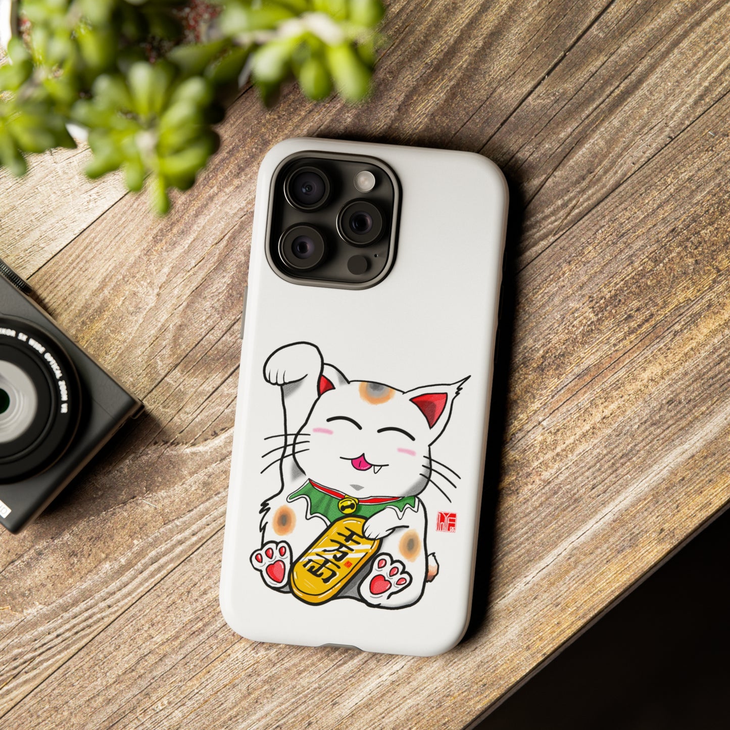 Cute Cat Maneki Neko Phone Case