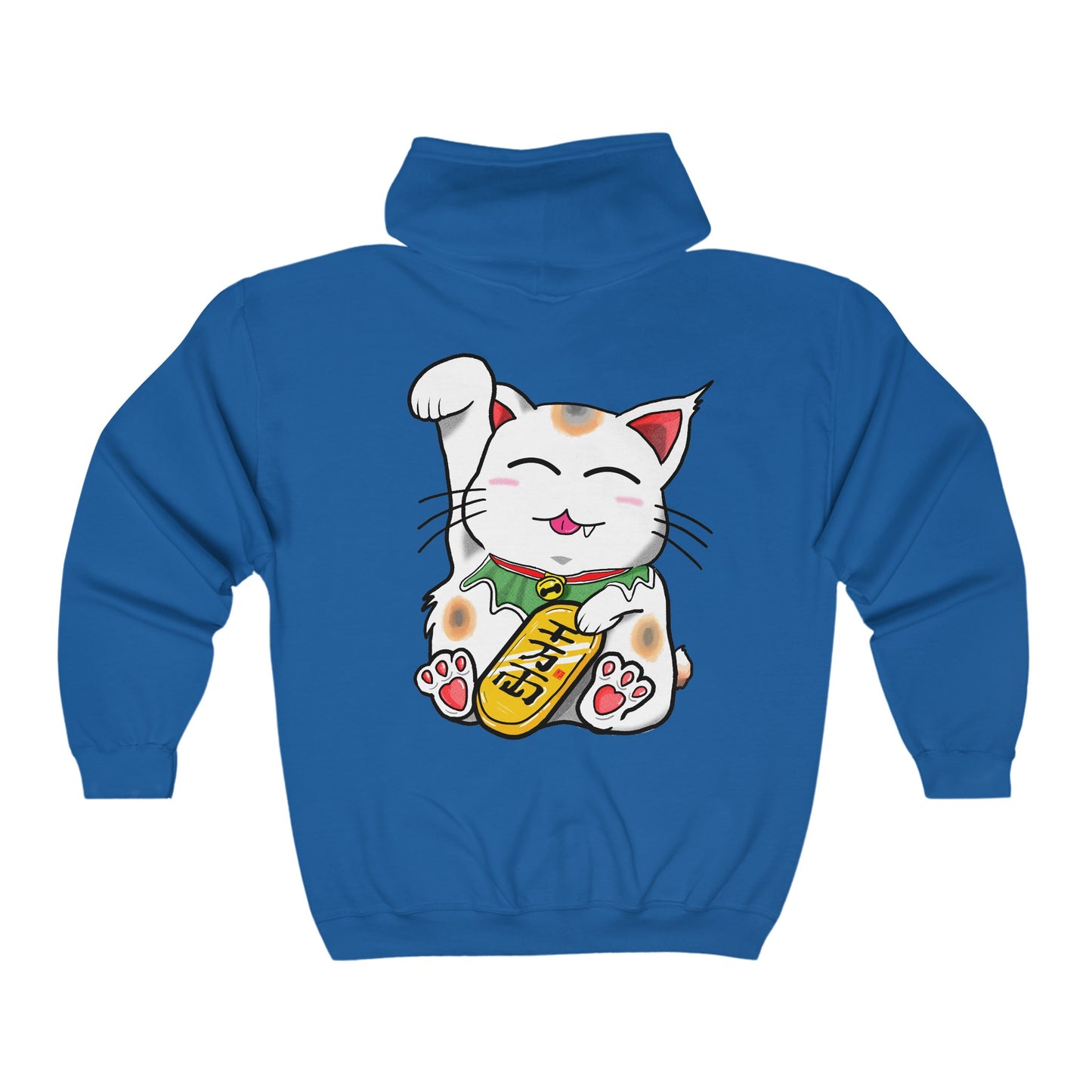 Cute Cat Maneki-Neko Full Zip Hoody