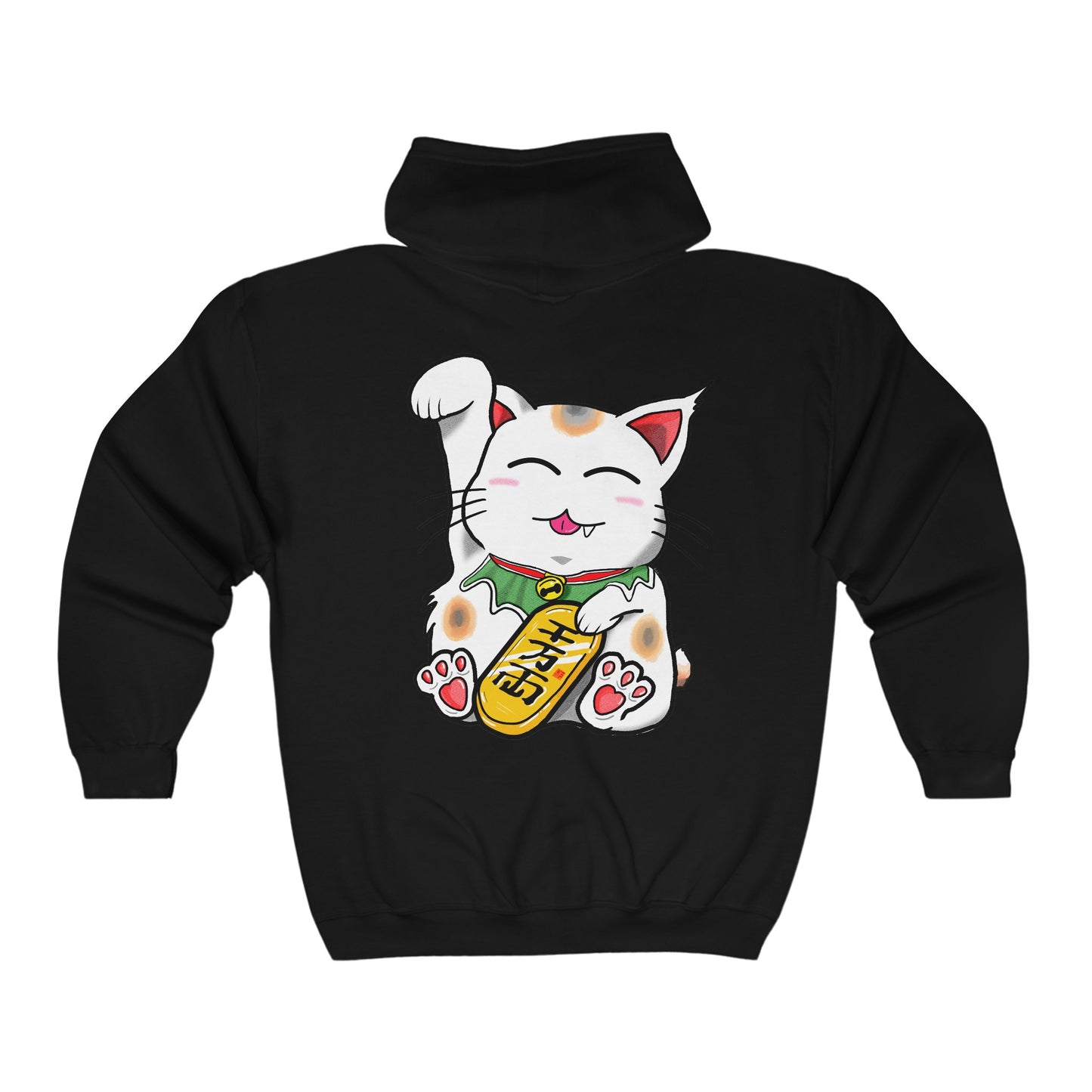 Cute Cat Maneki-Neko Full Zip Hoody