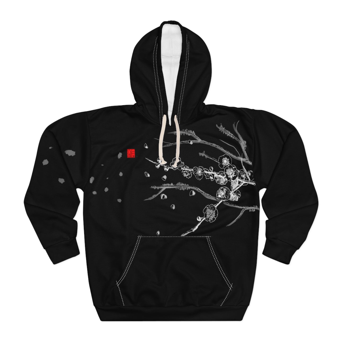 Chinese 梅花 Plum Blossom - Unisex Hoodie - BLACK