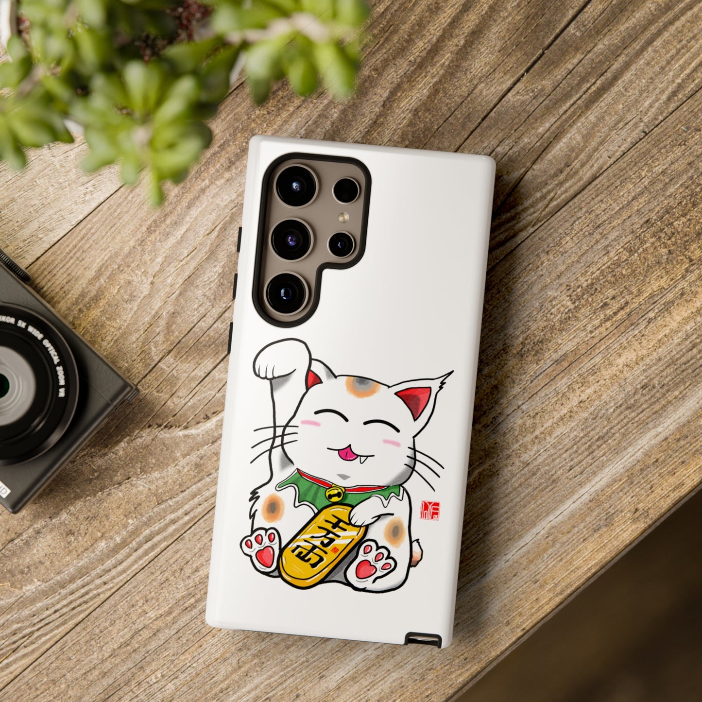 Cute Cat Maneki Neko Phone Case