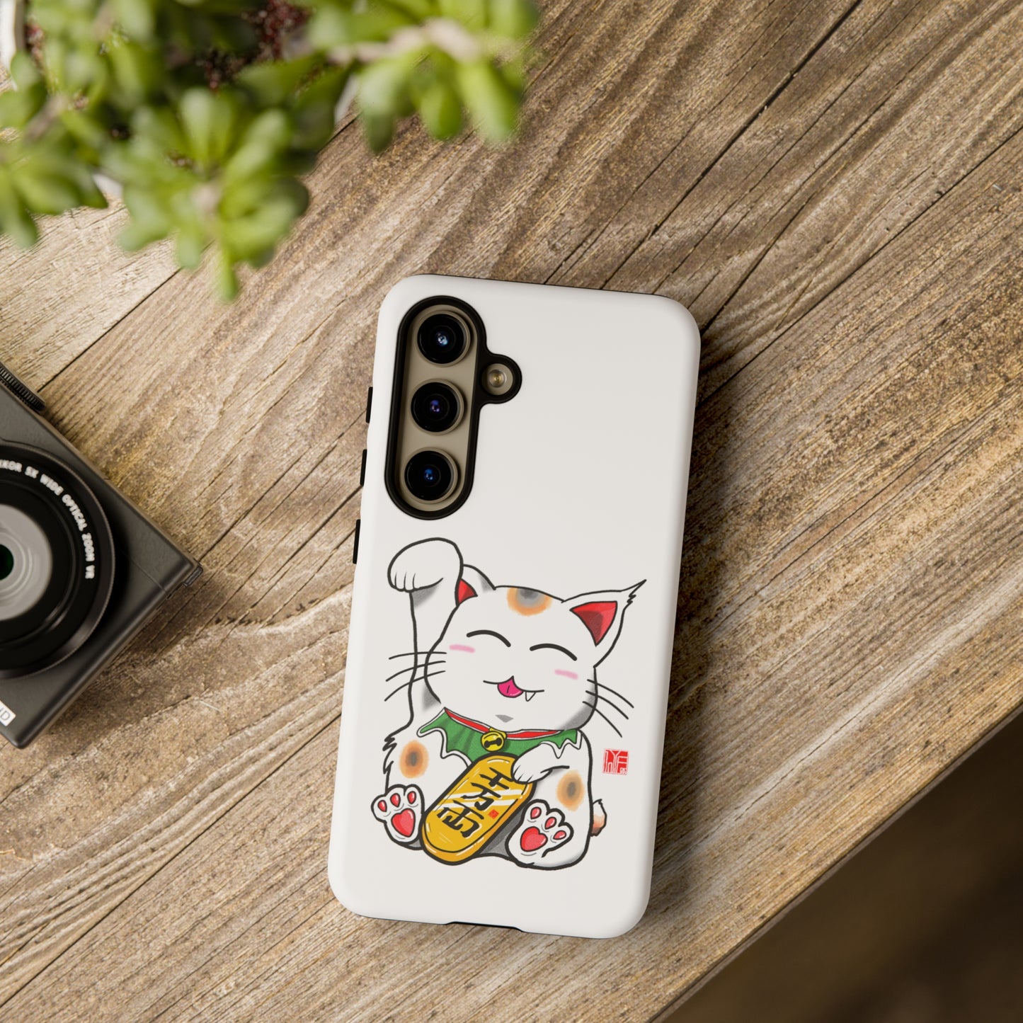 Cute Cat Maneki Neko Phone Case
