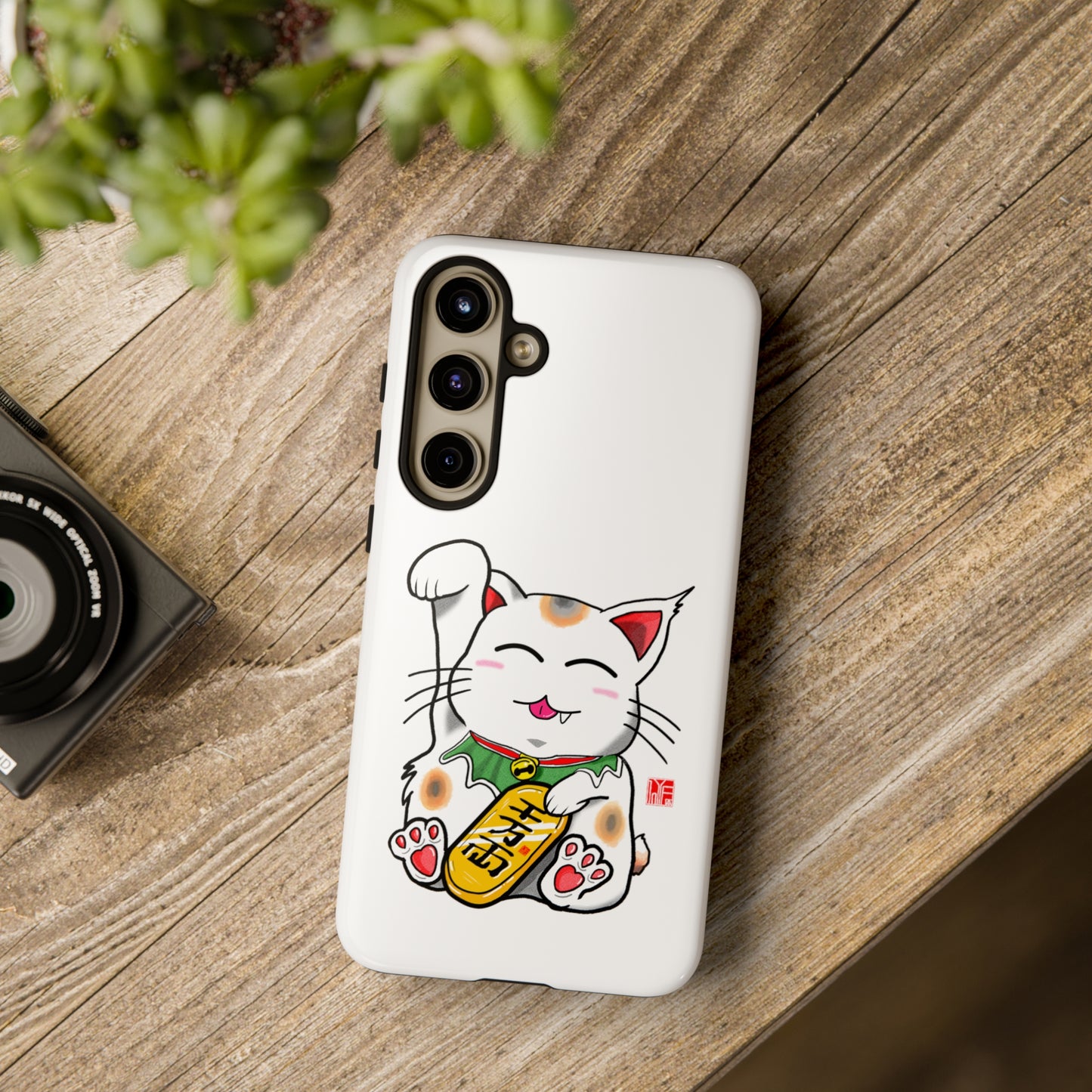 Cute Cat Maneki Neko Phone Case