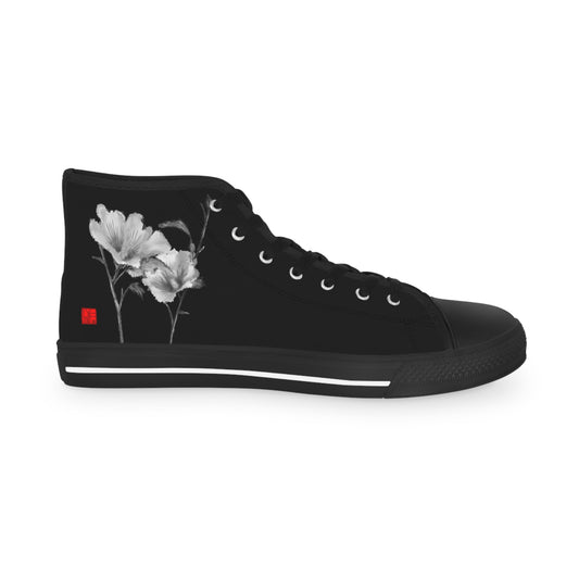 Korean 무궁화 Korean Rose - Men's High Top Sneakers