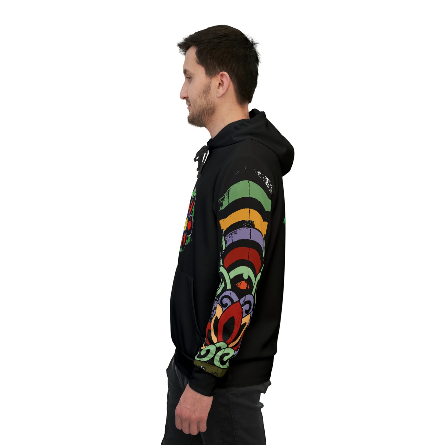 Traditonal Korean Hoodie - Dancheong Symbol & Pattern with Caligraphy - COLOUR