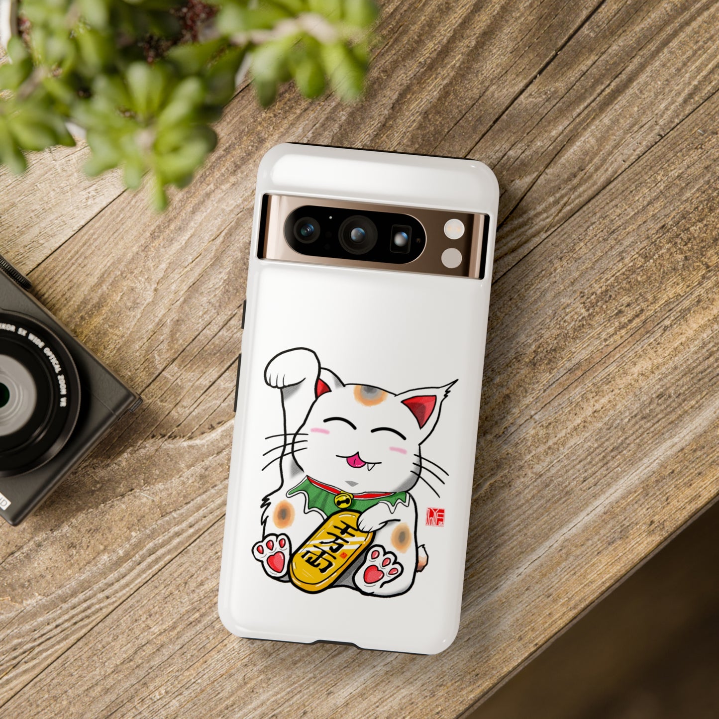 Cute Cat Maneki Neko Phone Case