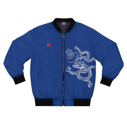CHINESE Imperial Dragon Bomber Jacket - Blue