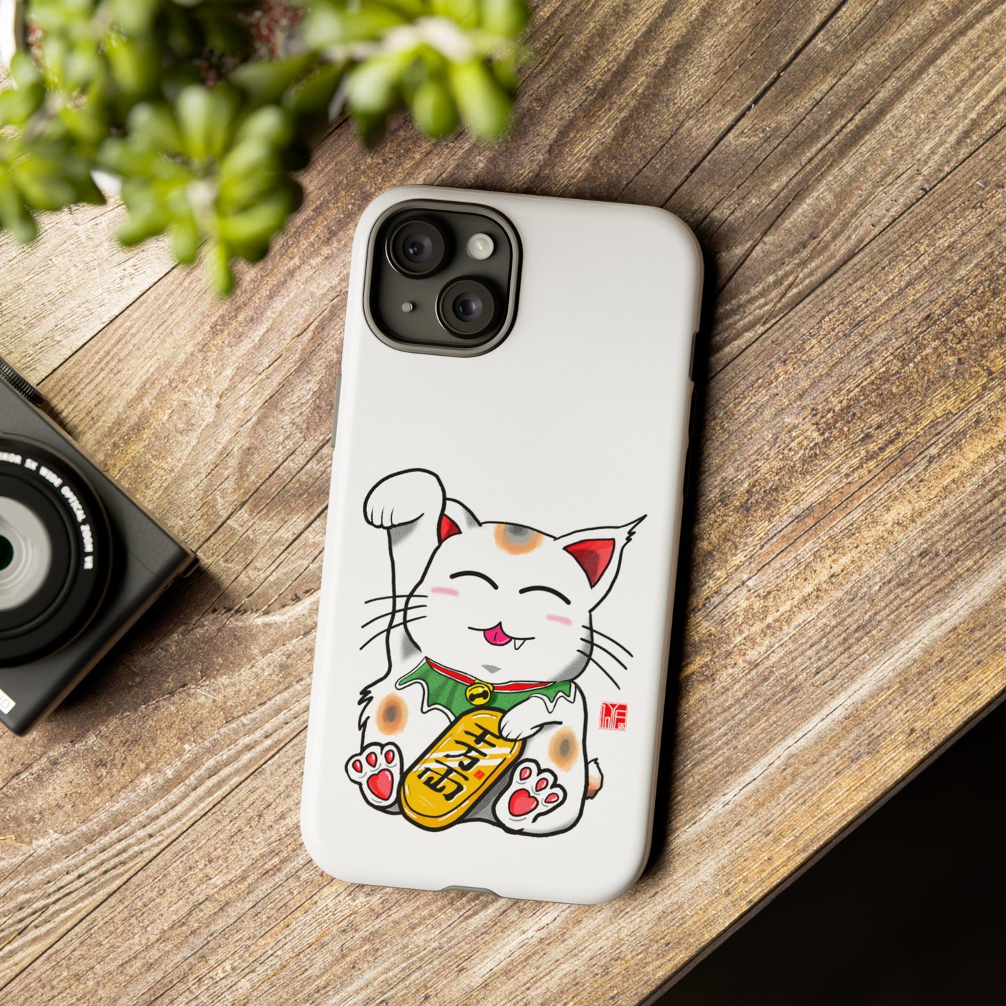 Cute Cat Maneki Neko Phone Case