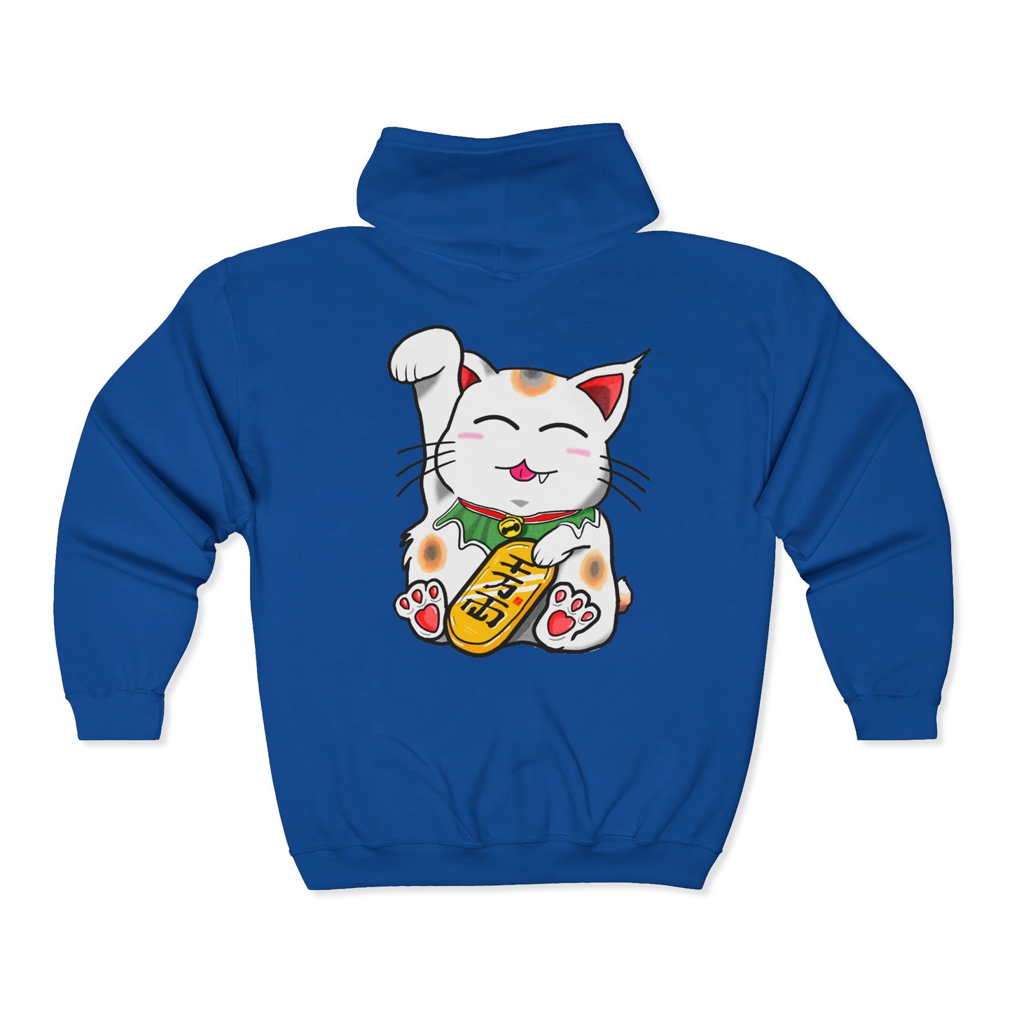 Cute Cat Maneki-Neko Full Zip Hoody
