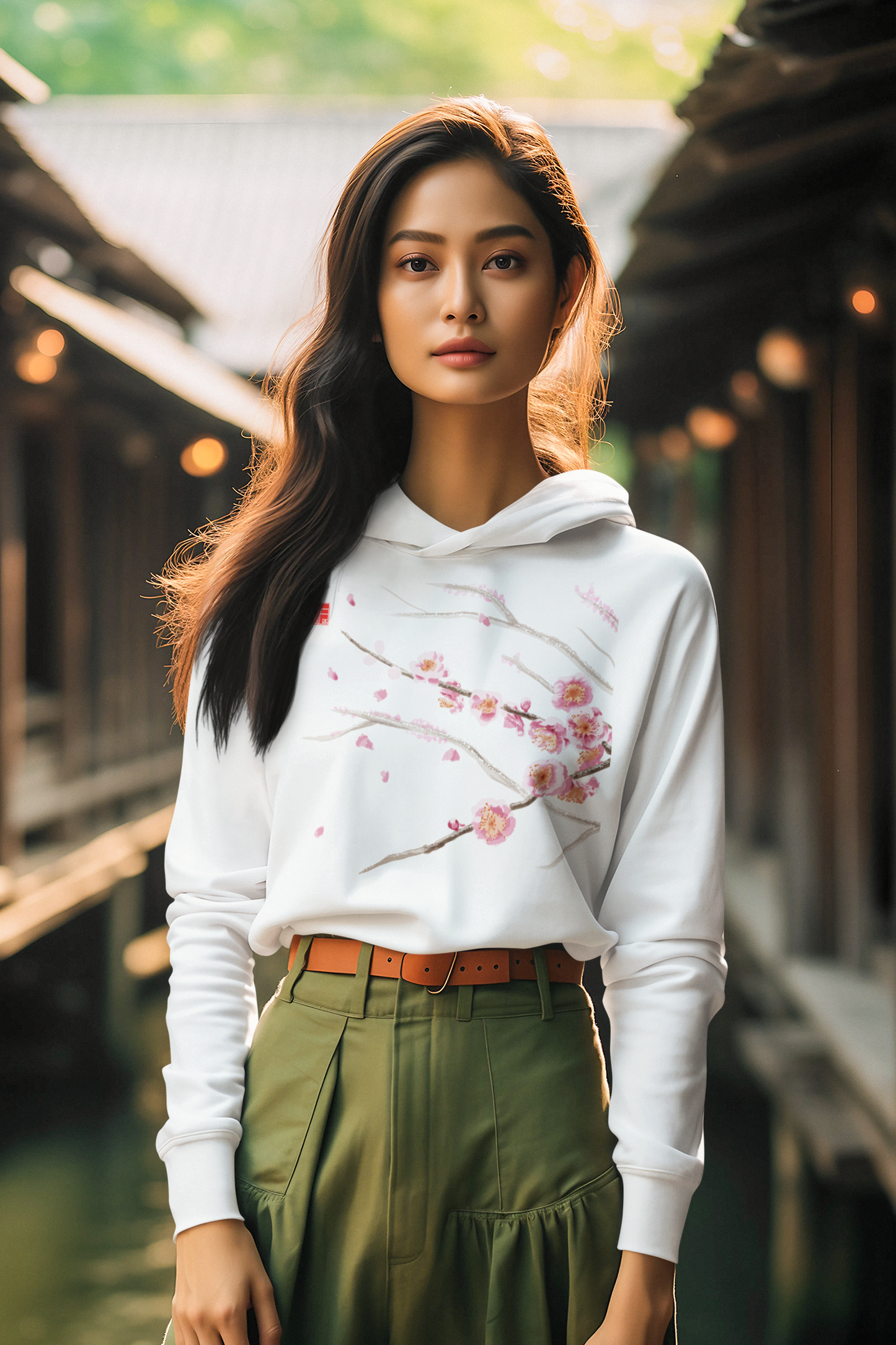 Chinese 梅花 Plum Blossom - Unisex Hoodie - COLOUR